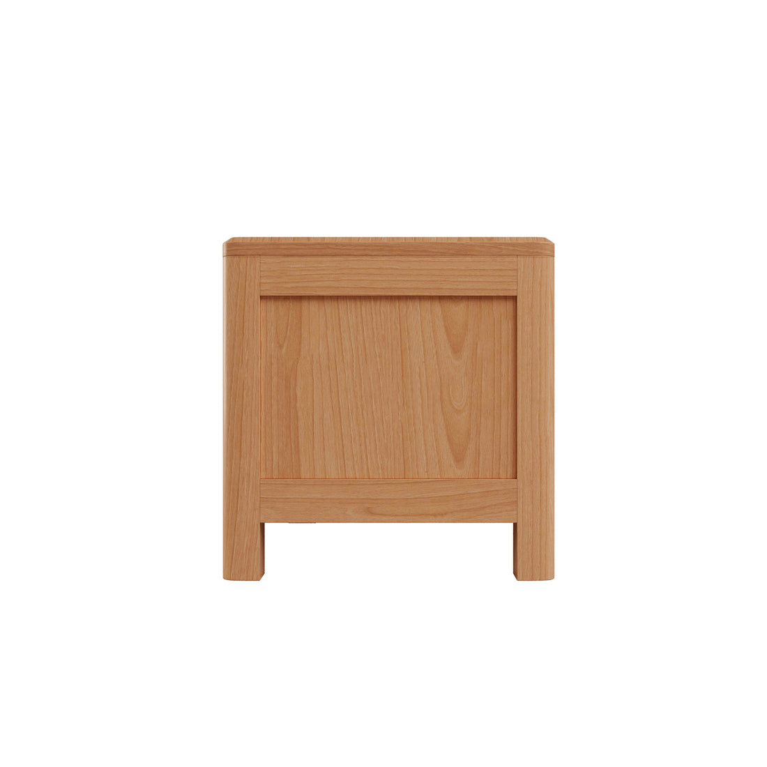Declan 200cm American Oak Timber Entertainment Unit Natural, featuring a sleek rectangular design with visible wood grain, four drawers, and smooth edges, showcasing its sturdy and stylish hardwood construction.