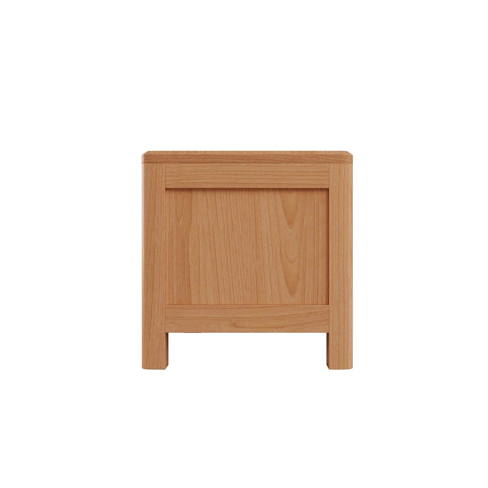 Declan 200cm American Oak Timber Entertainment Unit Natural, featuring a sleek rectangular design with visible wood grain, four drawers, and smooth edges, showcasing its sturdy and stylish hardwood construction.