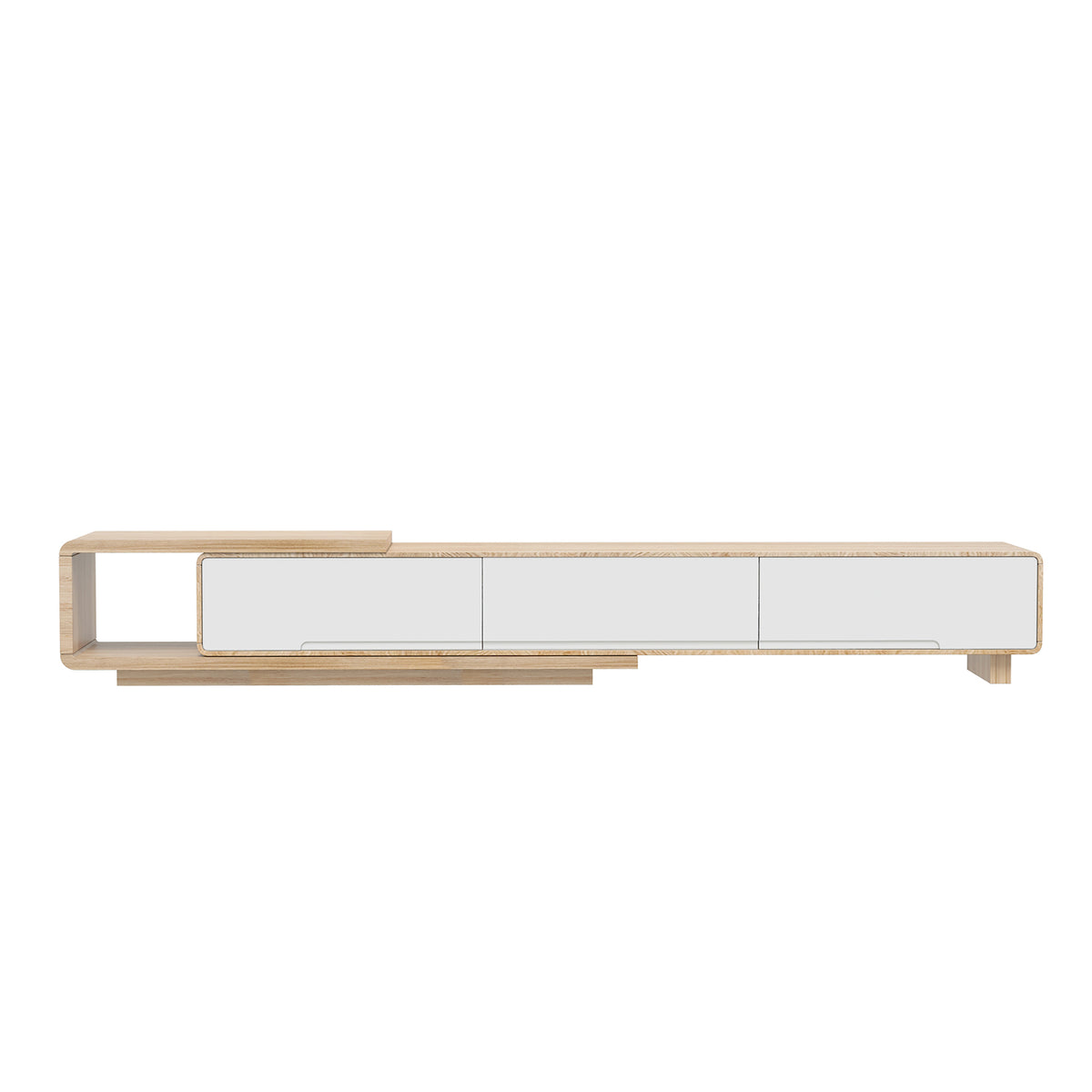 Galya Adjustable Entertainment Storage TV Unit in Oak