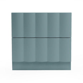 Hamish 2 Drawer Fluted Bedside Table in Sage