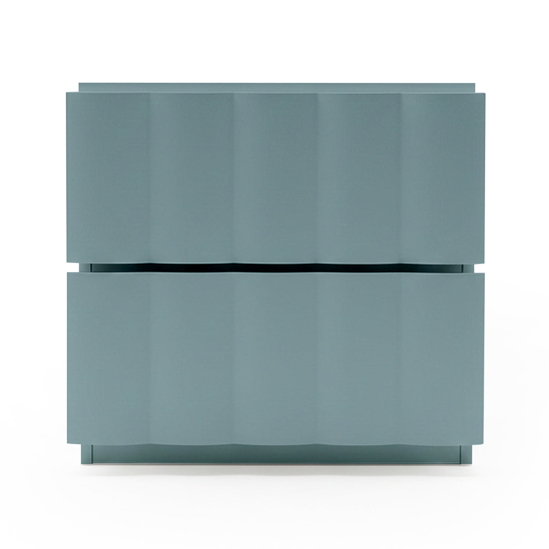 Hamish 2 Drawer Fluted Bedside Table in Sage