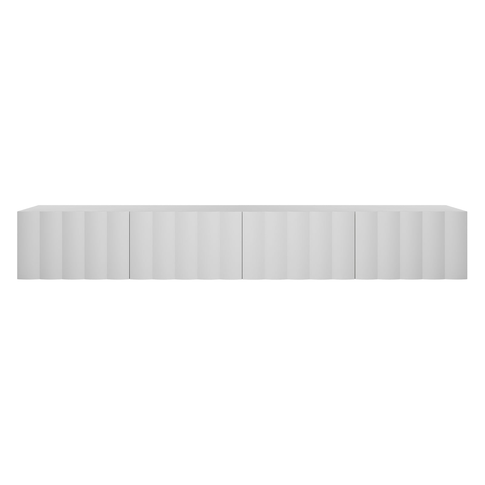 Hamish 200cm Fluted TV Storage Entertainment Unit in White