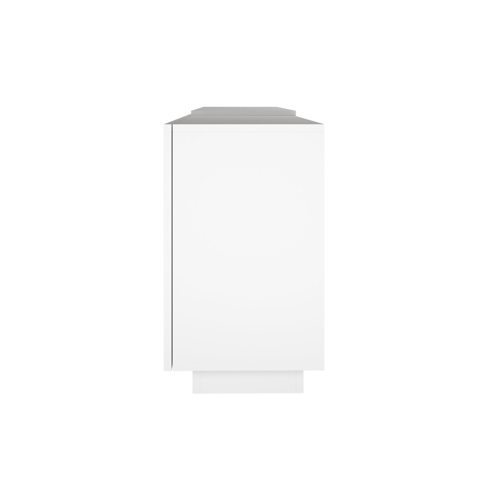 Hava 120cm Arched Sideboard with Extendable Table features a sleek, modern design with arch cabinet doors, handle-free doors, and adjustable shelves, perfectly combining style and functionality for contemporary homes.