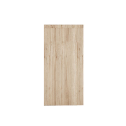 Hayden 120cm Hallway Table with Drawers in Natural, featuring a single vertical light wood panel against a white background, highlighting its sleek design and smooth surface for elegant home organization.