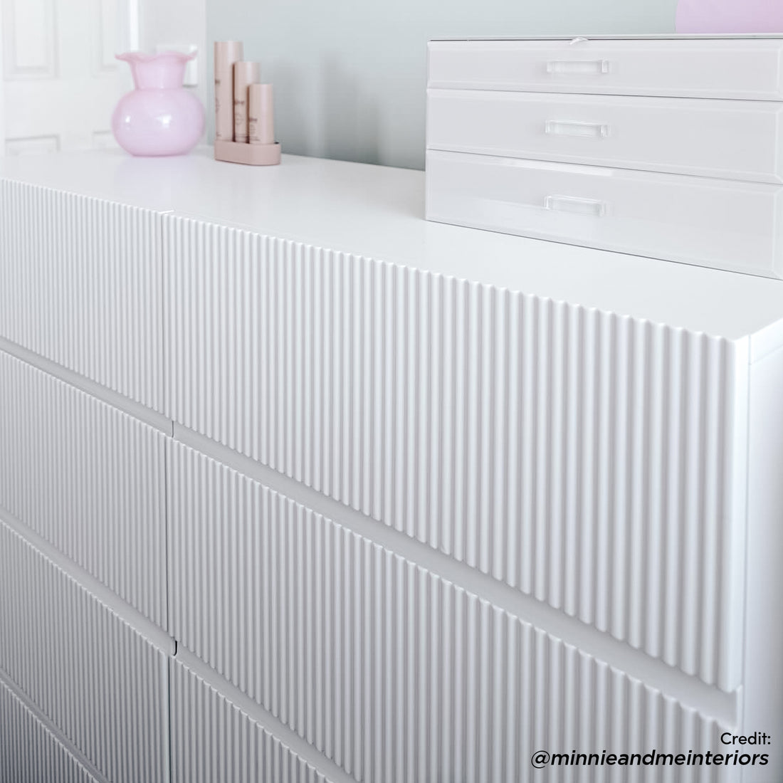 Nasrin 120cm Lowboy Dresser with Drawers in White