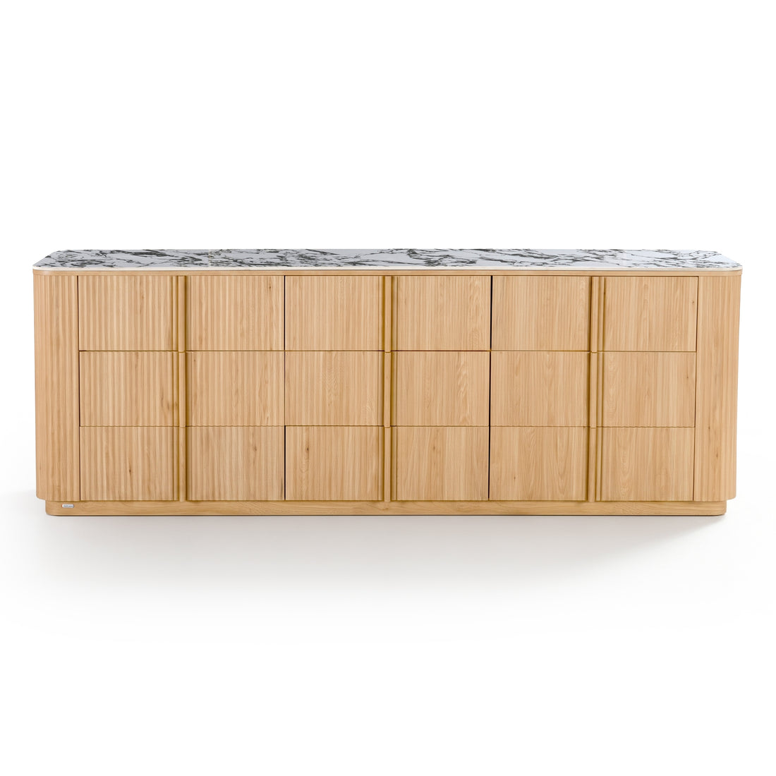 Viola 227cm Sintered Stone Storage Buffet in Natural