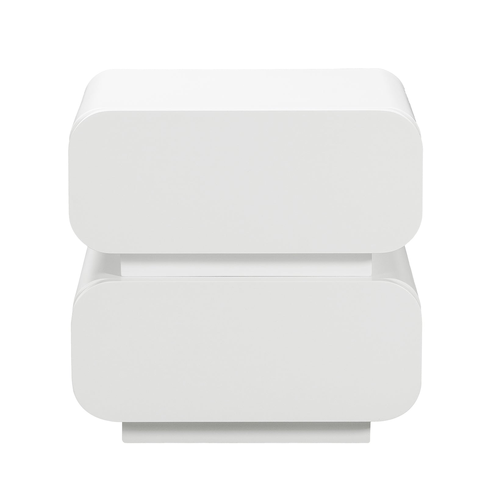 Zimerman 50cm 2-Drawer Bedside Table in White