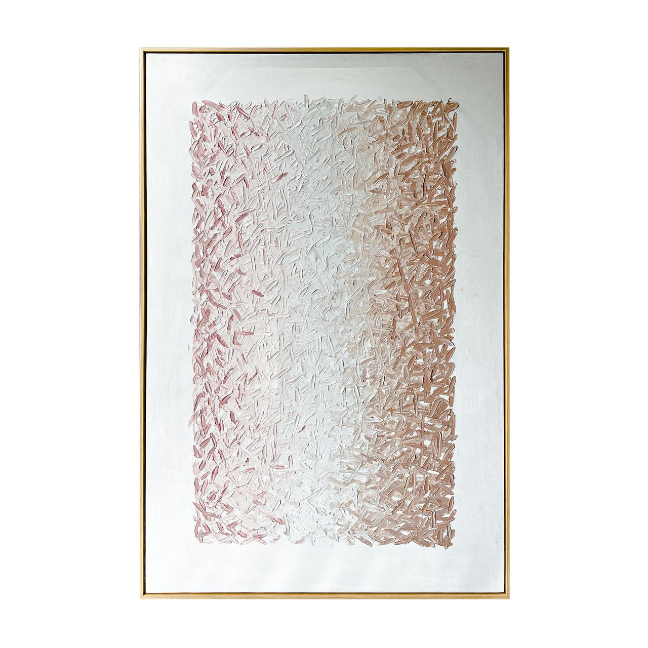 Front view of Amelia Textured Canvas Hanging Wall Art Frame - 100x150cm