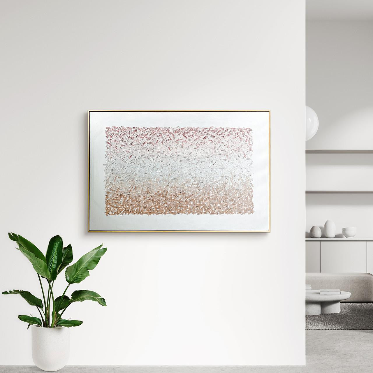 Lifestyle image of Amelia Textured Canvas Hanging Wall Art Frame - 100x150cm - Lifestyle