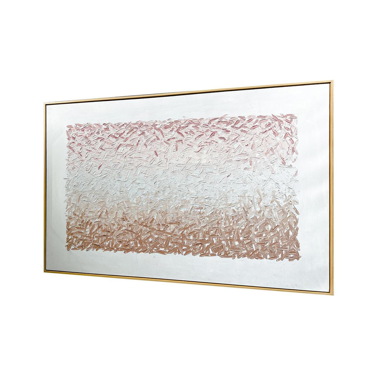 Left angle side view of Amelia Textured Canvas Hanging Wall Art Frame - 100x150cm