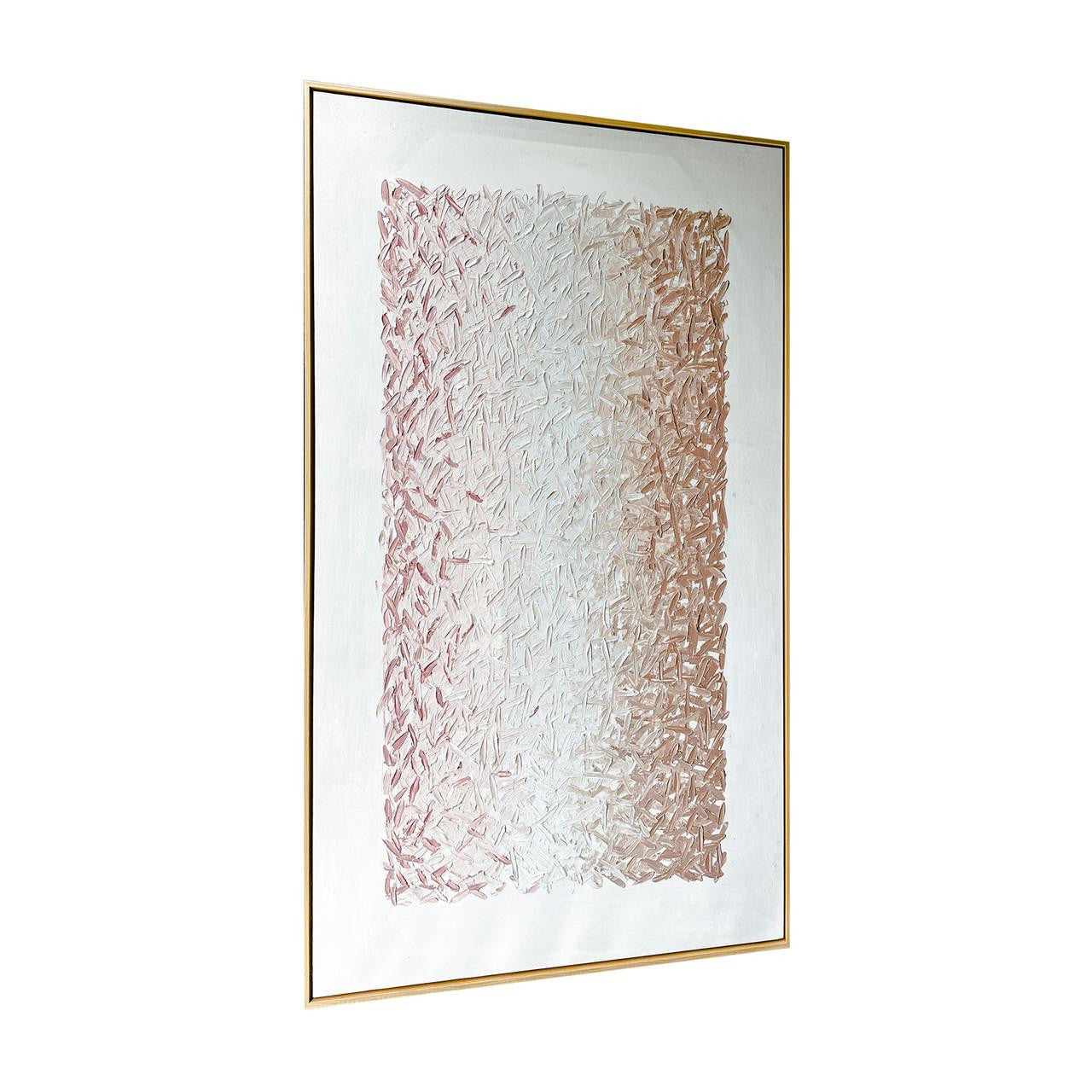 Right angle side view of Amelia Textured Canvas Hanging Wall Art Frame - 100x150cm