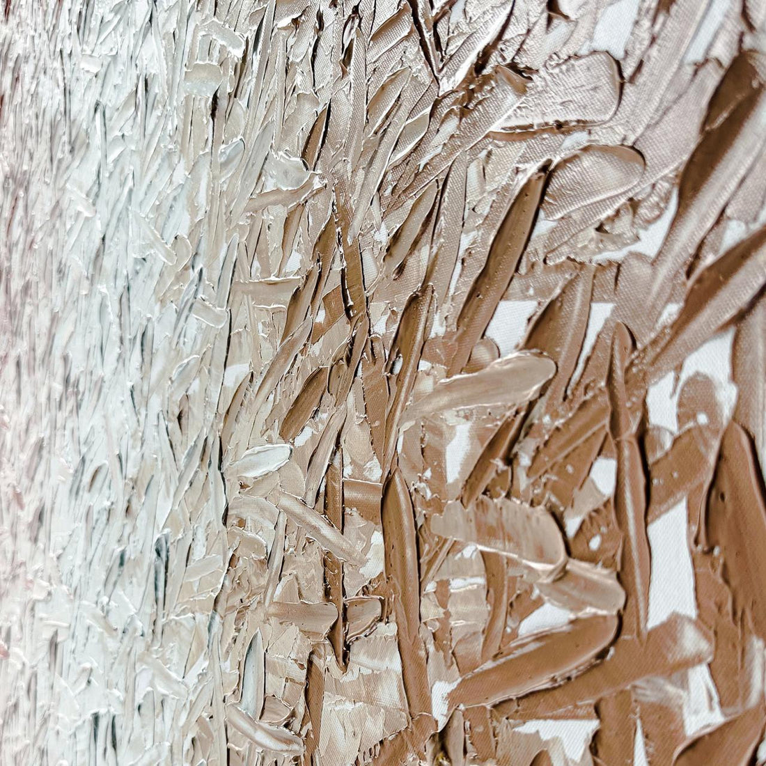 Close up of Amelia Textured Canvas Hanging Wall Art Frame - 100x150cm