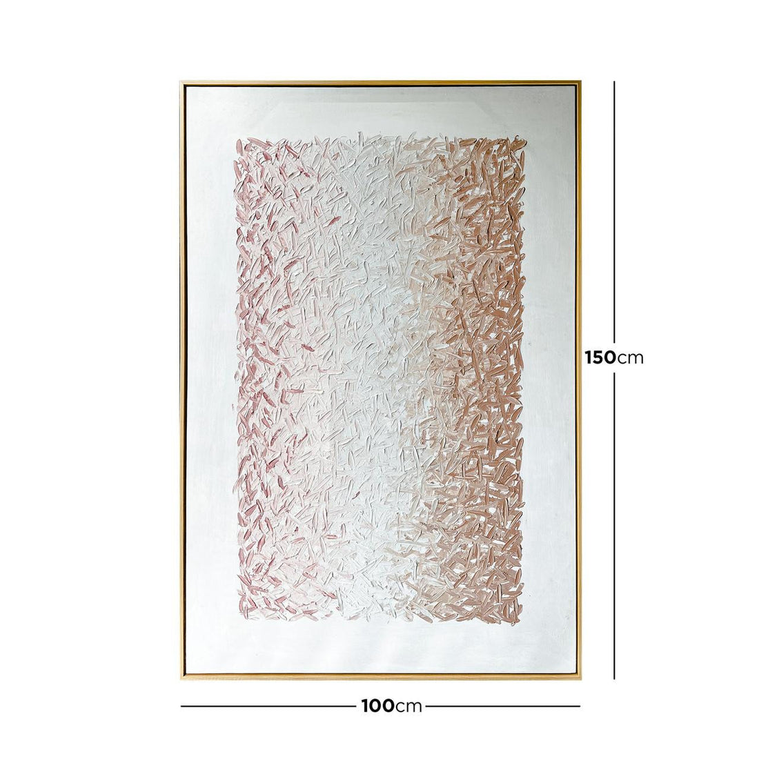 Dimension of Amelia Textured Canvas Hanging Wall Art Frame - 100x150cm