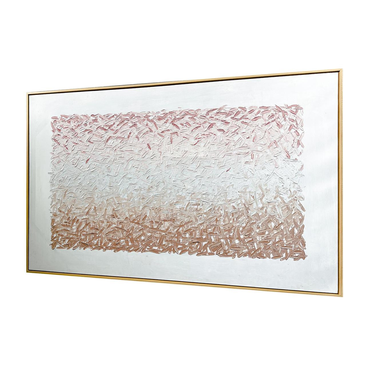 Left angle side view of Amelia Textured Canvas Hanging Wall Art Frame - 120x180cm