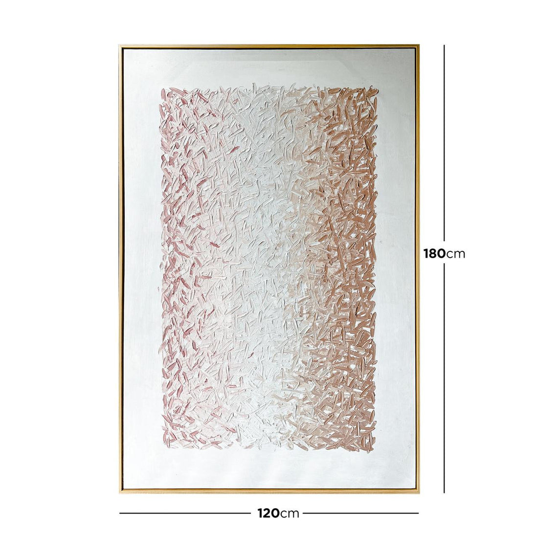 Dimension of Amelia Textured Canvas Hanging Wall Art Frame - 120x180cm
