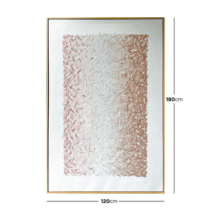 Dimension of Amelia Textured Canvas Hanging Wall Art Frame - 120x180cm