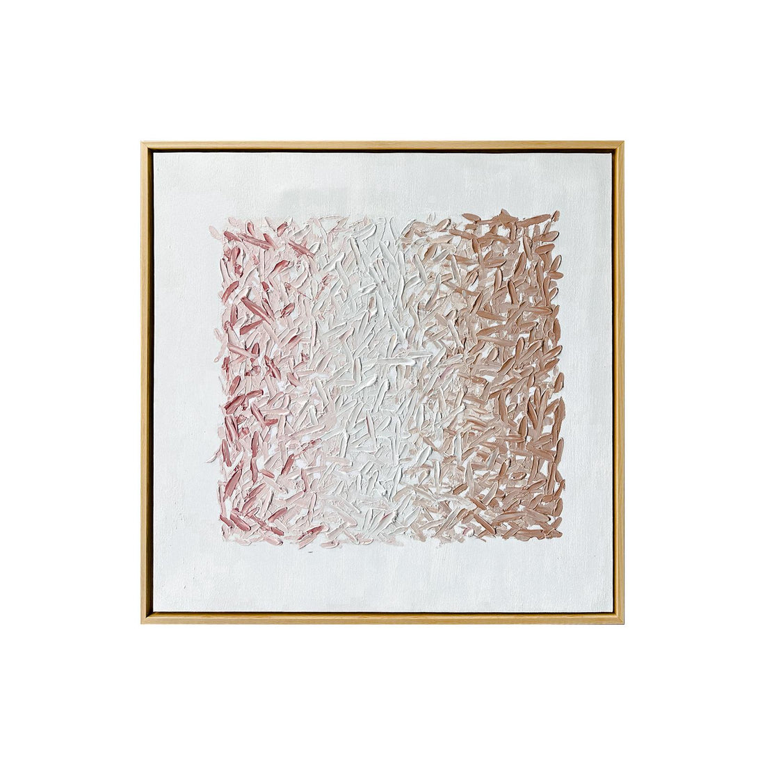 Front view of Amelia Textured Canvas Hanging Wall Art Frame - 80x80cm