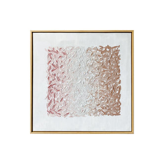 Front view of Amelia Textured Canvas Hanging Wall Art Frame - 80x80cm