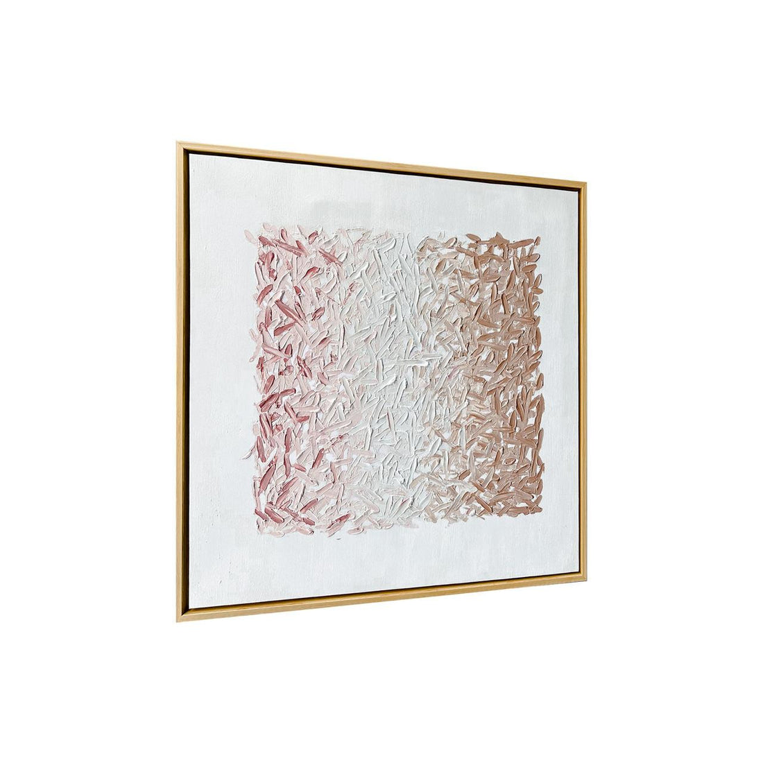 Right angle side view of Amelia Textured Canvas Hanging Wall Art Frame - 80x80cm