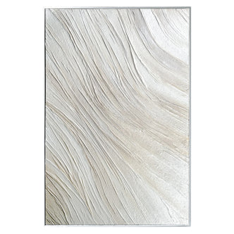 Front view of Anya Abstract Textured Hanging Canvas, featuring soft, flowing abstract patterns with a unique 3D textured surface and hand-painted gel finish.