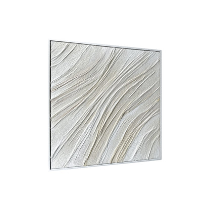 Right Angled view of Anya Abstract Textured Hanging Canvas, highlighting the dimensionality of its 3D texture, the lightweight polystyrene frame, and artistic depth.