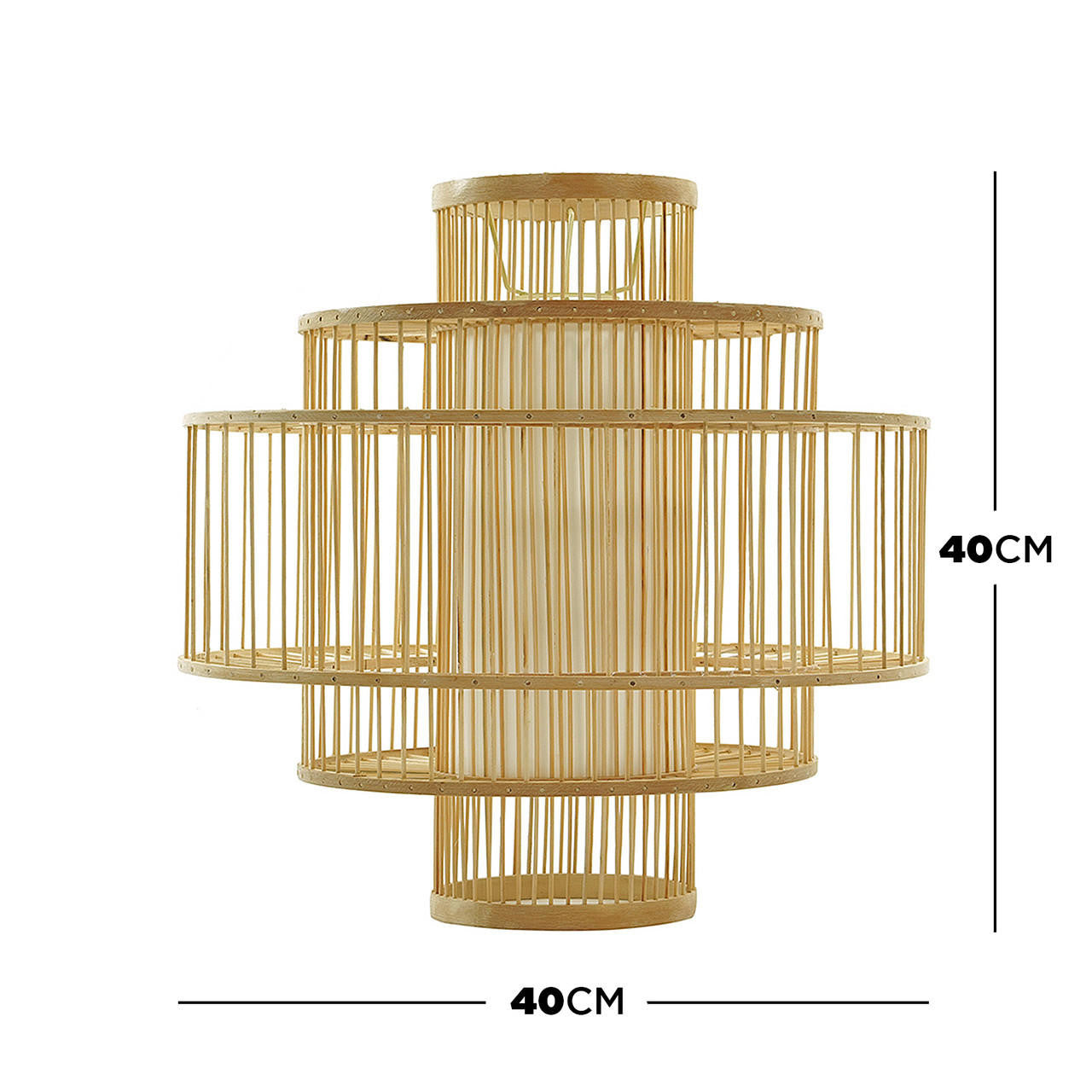 Elise 40cm Bamboo Lamp Shade - Natural