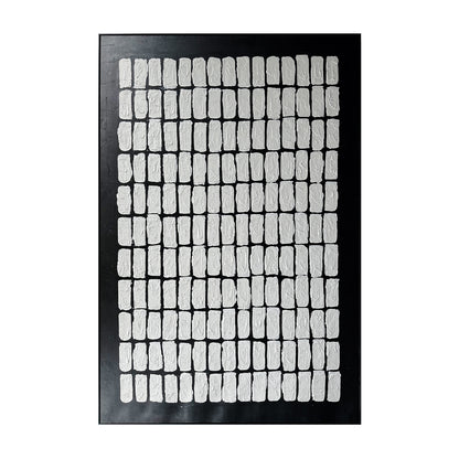 Front view of Elodie Framed Textured Hanging Canvas, a modern 3D wall art with a bold geometric design and unique hand-painted gel finish.