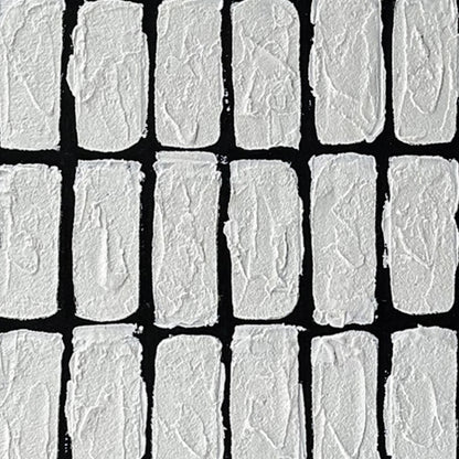 Close-up of Elodie Framed Textured Hanging Canvas, highlighting the raised 3D texture and intricate details of the geometric design on premium poly-cotton canvas.