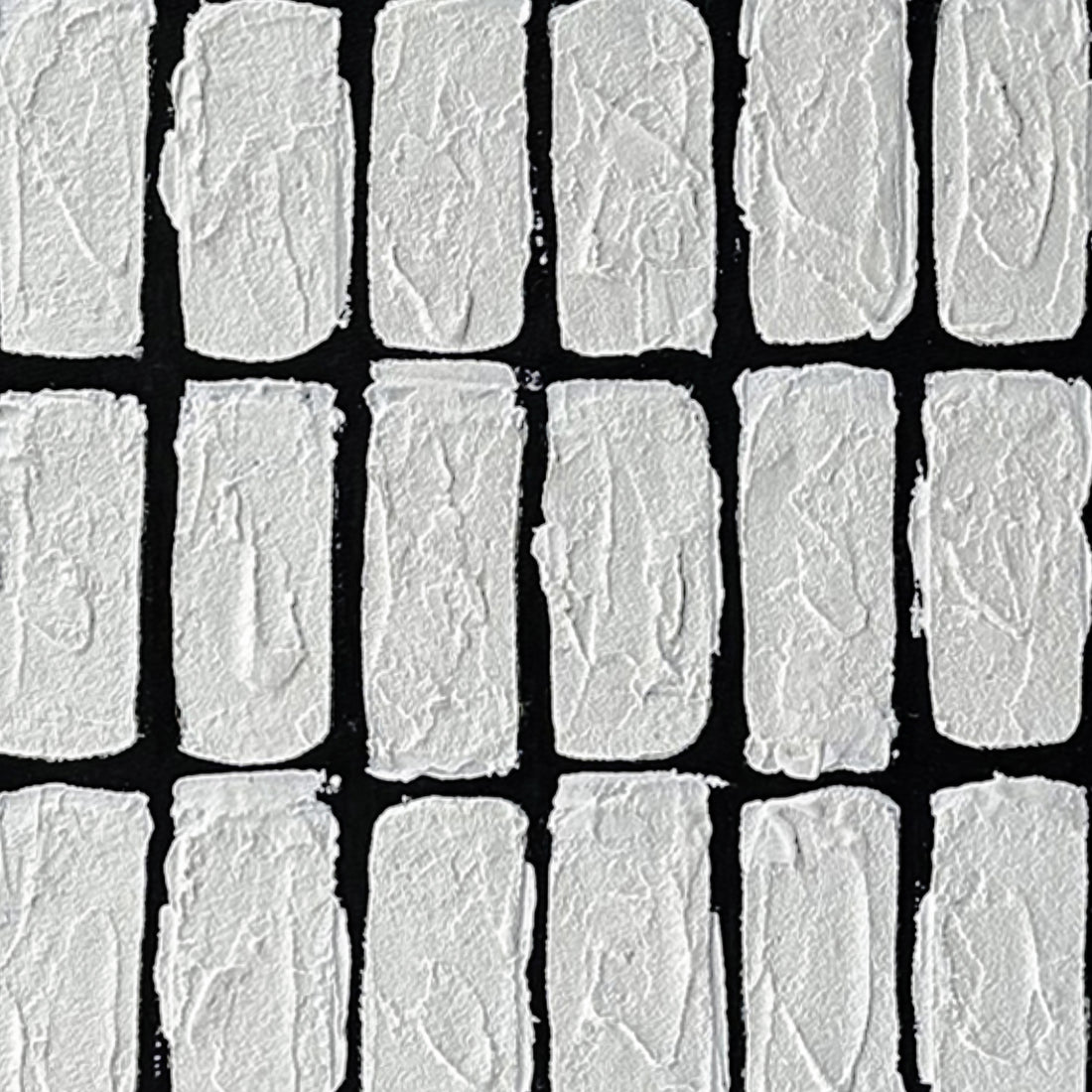 Close-up of Elodie Framed Textured Hanging Canvas, highlighting the raised 3D texture and intricate details of the geometric design on premium poly-cotton canvas