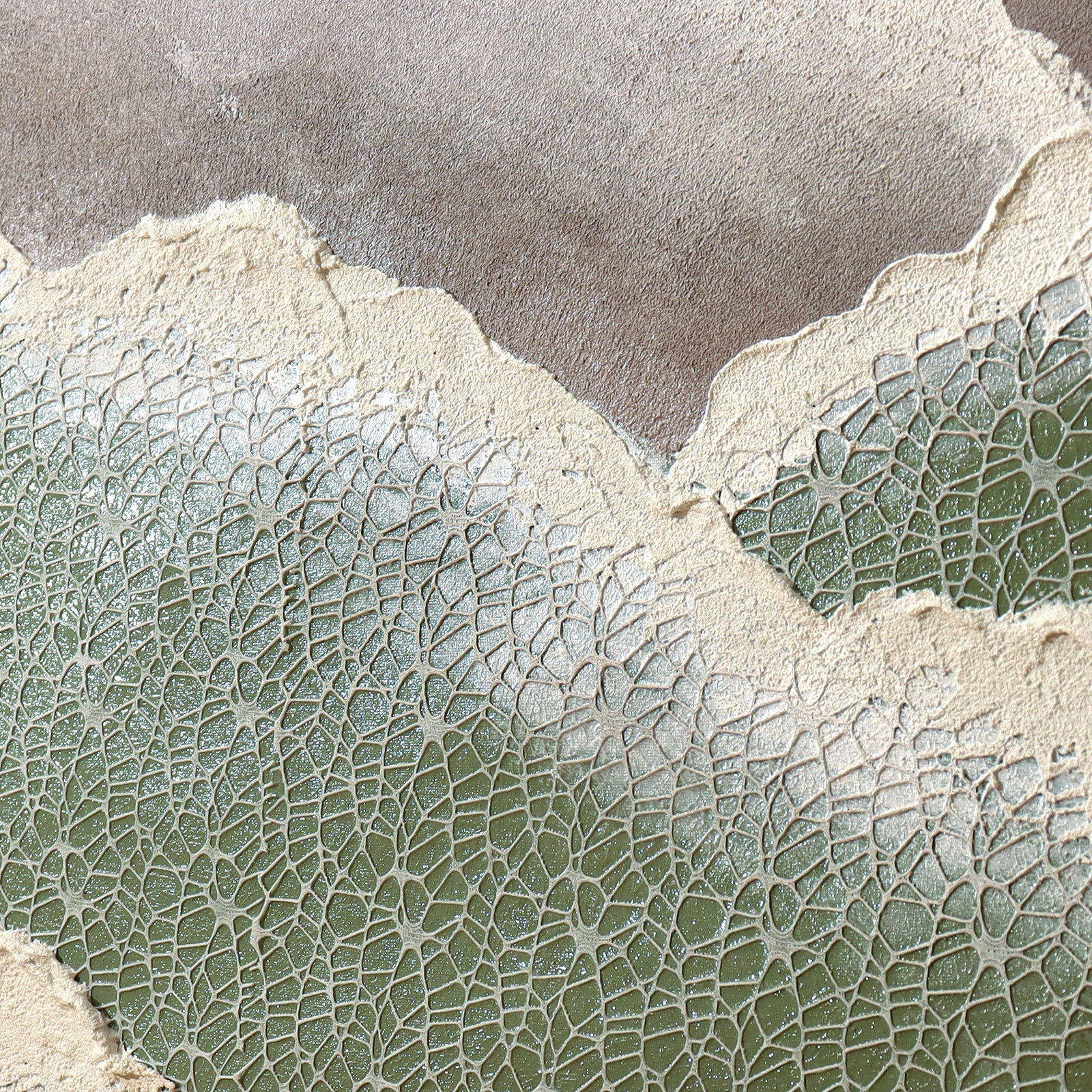 Close-up of Nolan Modern Framed Textured Wall Art, highlighting the intricate 3D textured surface, hand-painted details, and the quality of the poly-cotton canvas.