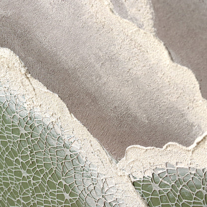 Close-up of Nolan Modern Framed Textured Wall Art, highlighting the intricate 3D textured surface, hand-painted details, and the quality of the poly-cotton canvas.