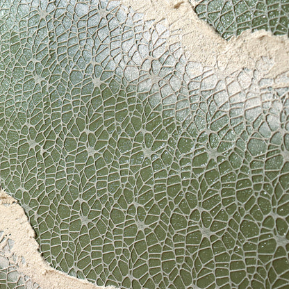 Close-up of Nolan Modern Framed Textured Wall Art, highlighting the intricate 3D textured surface, hand-painted details, and the quality of the poly-cotton canvas.