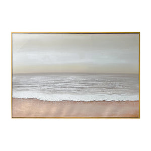 Sable 100x150cm Coastal Framed Textured Canvas 3D Wall Art