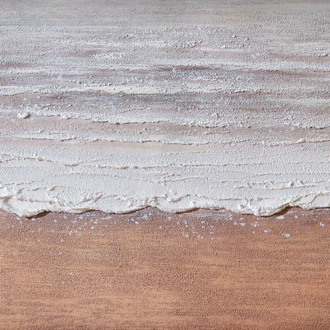 Close-up of Sable Textured Coastal Canvas, highlighting the intricate 3D painting details, textured surface, and hand-applied clear gel finish on the poly-cotton canvas.