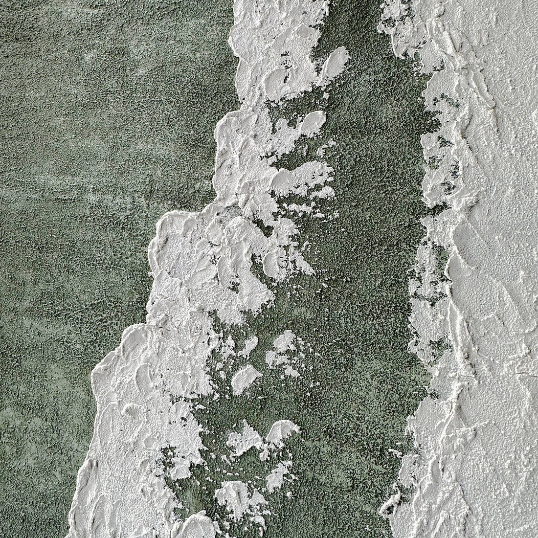 Close-up of Serene Modern Abstract Textured Wall Art, highlighting the intricate 3D texture, hand-painted details, and clear gel finish on the poly-cotton canvas.
