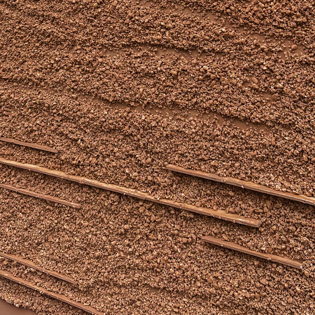 Close-up of Sol Textured Framed Canvas, highlighting its unique sand-like coarse texture, hand-painted details, and durable finish on high-quality cotton canvas.