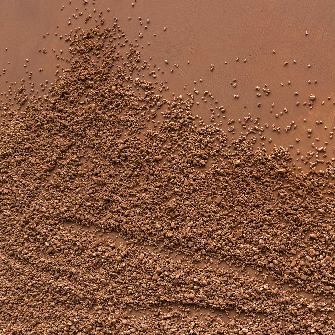 Close-up of Sol Textured Framed Canvas, highlighting its unique sand-like coarse texture, hand-painted details, and durable finish on high-quality cotton canvas.