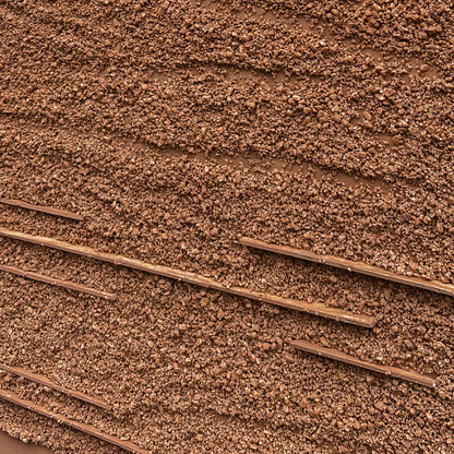 Close-up of Sol Textured Framed Canvas, highlighting its unique sand-like coarse texture, hand-painted details, and durable finish on high-quality cotton canvas.