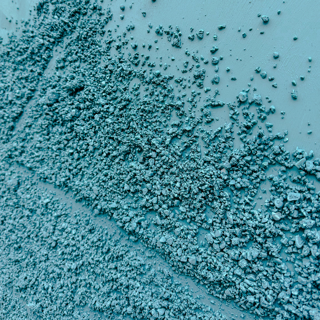 Close-up of Solace Textured Paint Framed Canvas, highlighting the intricate coarse, rocky 3D texture, hand-painted details, and premium fabric paint on cotton canvas.