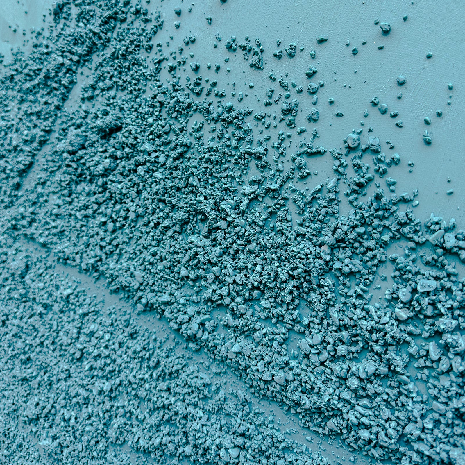 Close-up of Solace Textured Paint Framed Canvas, highlighting the intricate coarse, rocky 3D texture, hand-painted details, and premium fabric paint on cotton canvas.