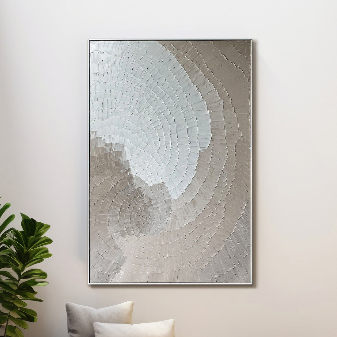 Zendaya Modern Textured Wall Art displayed in a contemporary living space, demonstrating its abstract design and ability to enhance modern home decor.