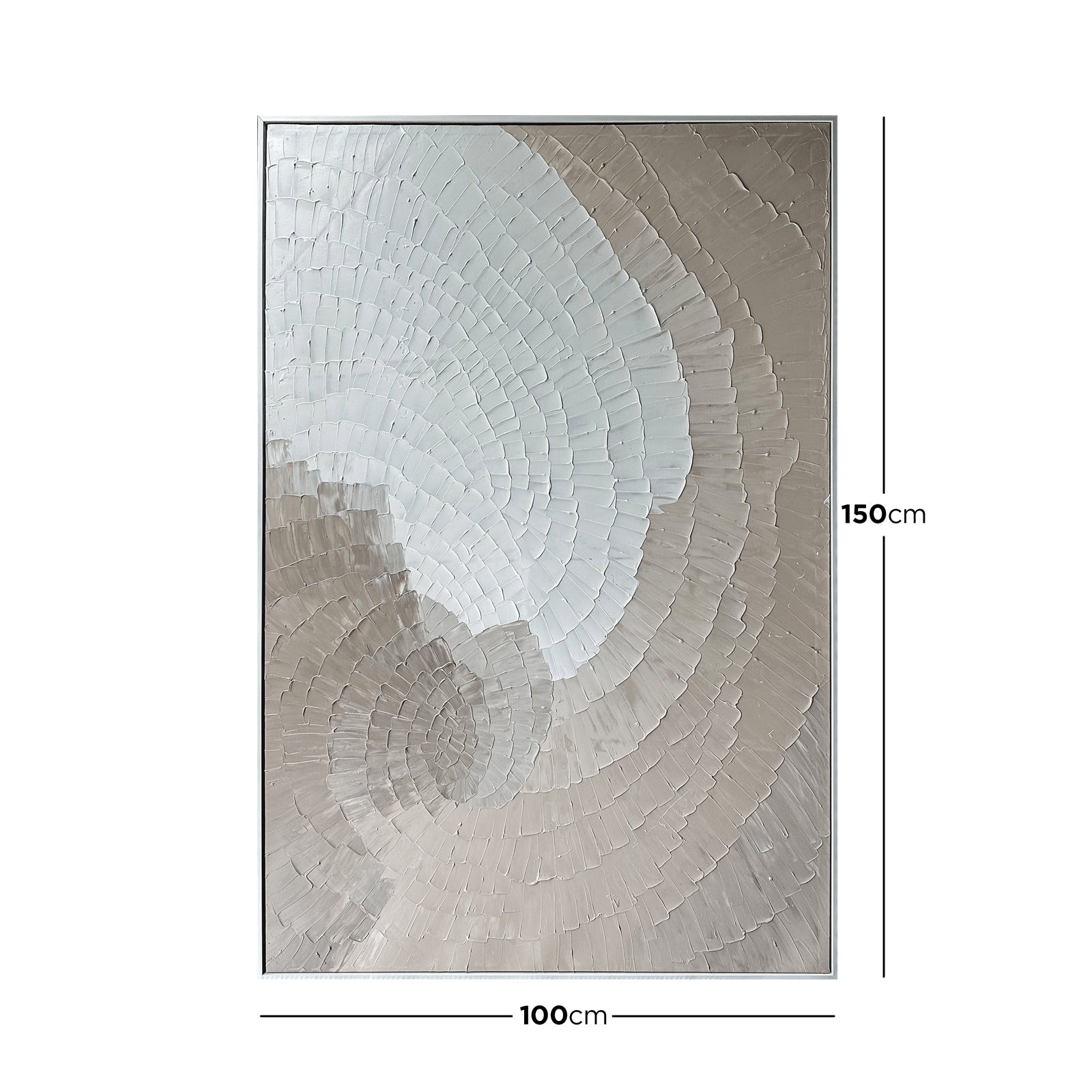 Dimensions of Zendaya Textured Wall Art: 100x150cm, showcasing its rectangular size, perfect for adding a modern focal point to medium-sized walls.