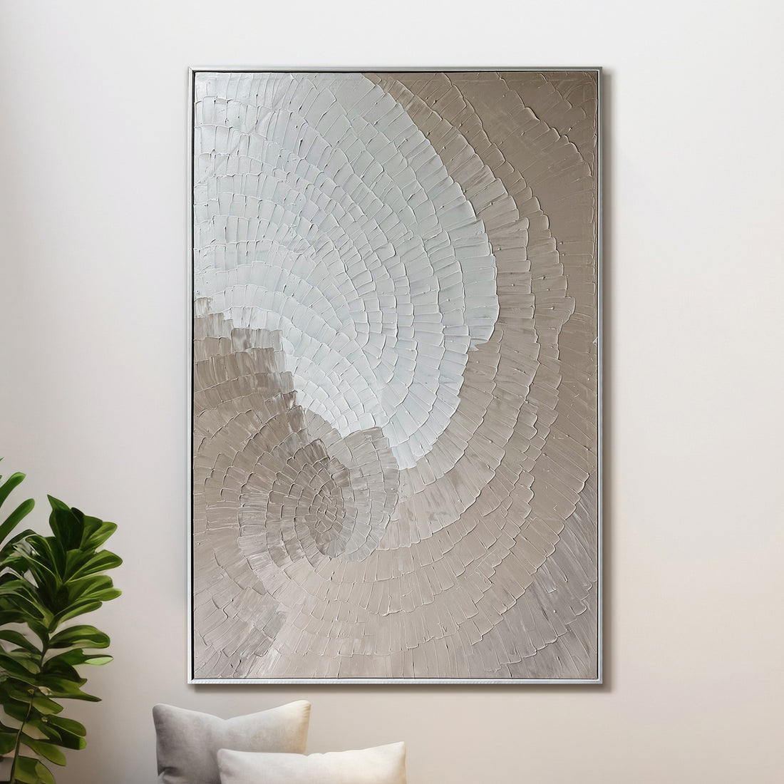 Zendaya Modern Textured Wall Art displayed in a contemporary living space, demonstrating its abstract design and ability to enhance modern home decor.