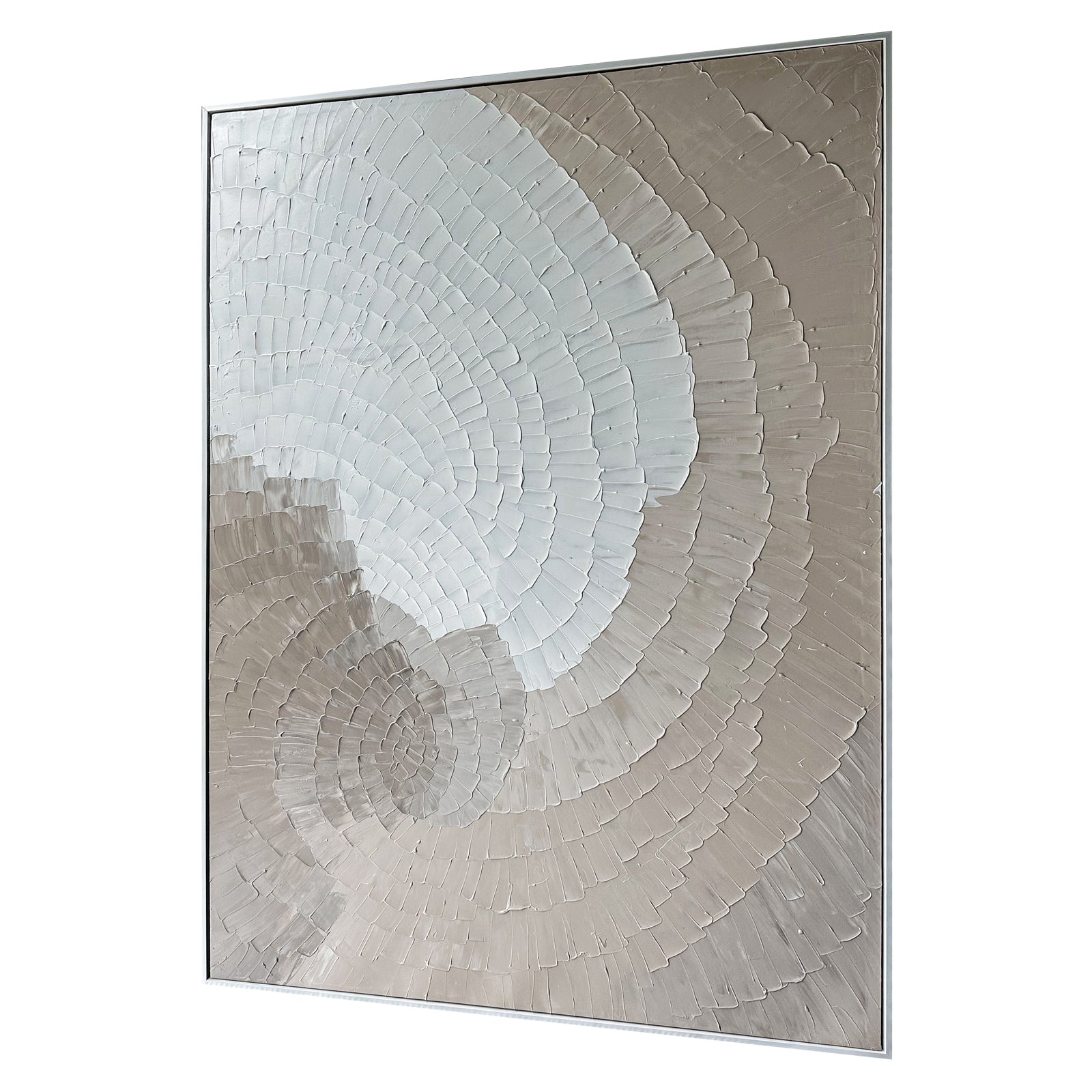 Left Angled view of Zendaya Modern Textured Hanging Canvas, highlighting the depth of its 3D texture, the lightweight polystyrene frame, and overall craftsmanship.