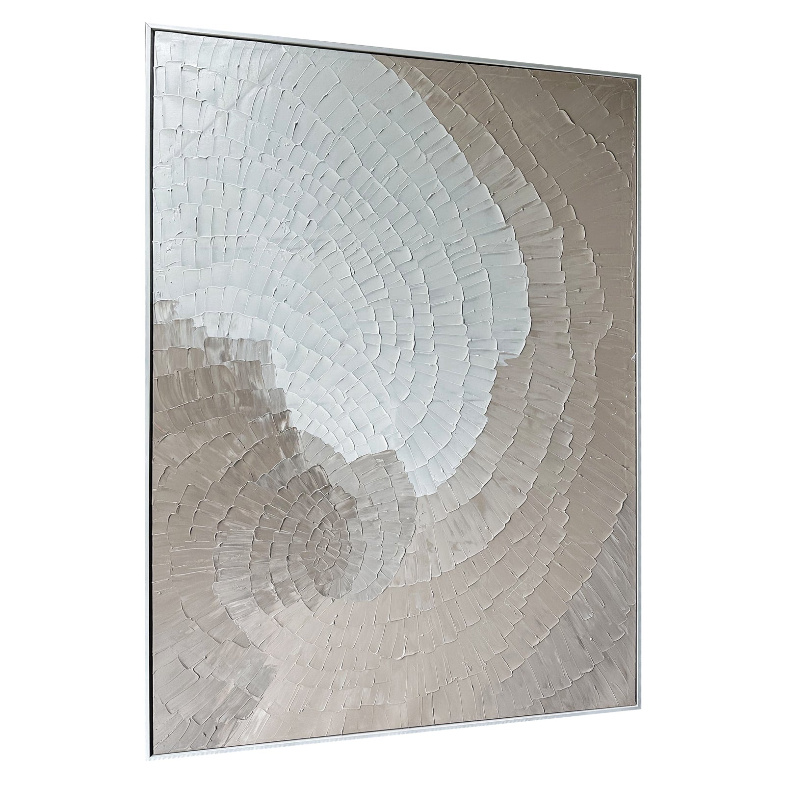 Right Angled view of Zendaya Modern Textured Hanging Canvas, highlighting the depth of its 3D texture, the lightweight polystyrene frame, and overall craftsmanship.