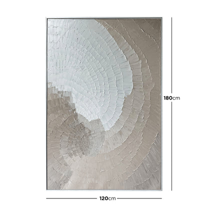 Dimensions of Zendaya Textured Wall Art: 120x180cm, depicting its large rectangular size, designed to make a bold statement in spacious rooms.