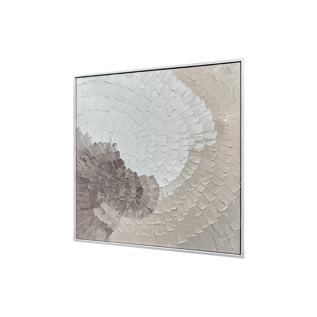 Left Angled view of Zendaya Modern Textured Hanging Canvas, highlighting the depth of its 3D texture, the lightweight polystyrene frame, and overall craftsmanship.