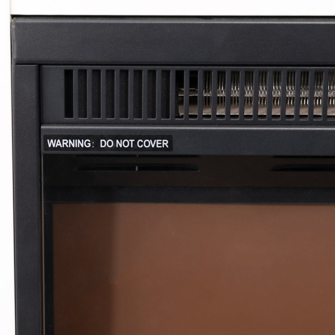 Close up of Armidale 132cm 1600W Electric Fireplace with Mantel White Marble