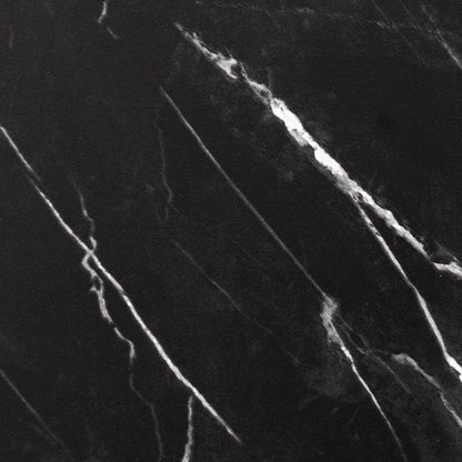 Detail shot of Awaba Electric Fireplace 1950W with LED Flame and Timer marble-look mantel texture in black