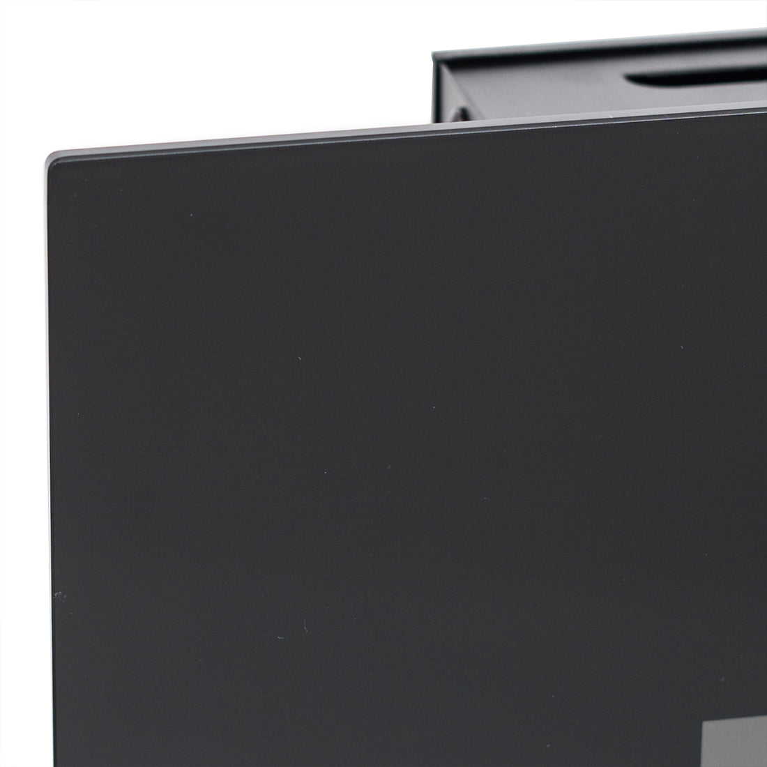 Dakota 60 Wall Mounted 1500W Electric Fireplace Heater Black, featuring a sleek, plain black rectangular metal panel, epitomizing minimalist design for modern interior integration.